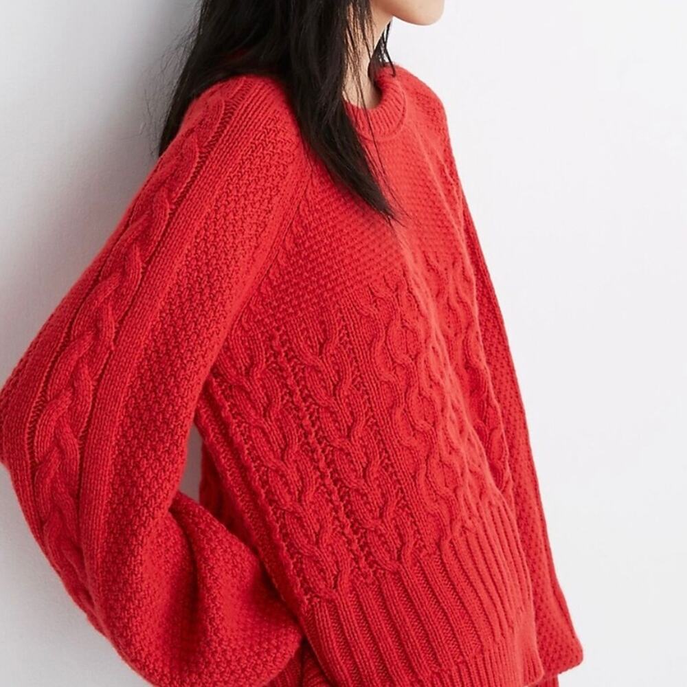 Madewell Wool Blend Copenhagen Cable Sweater Size XXS